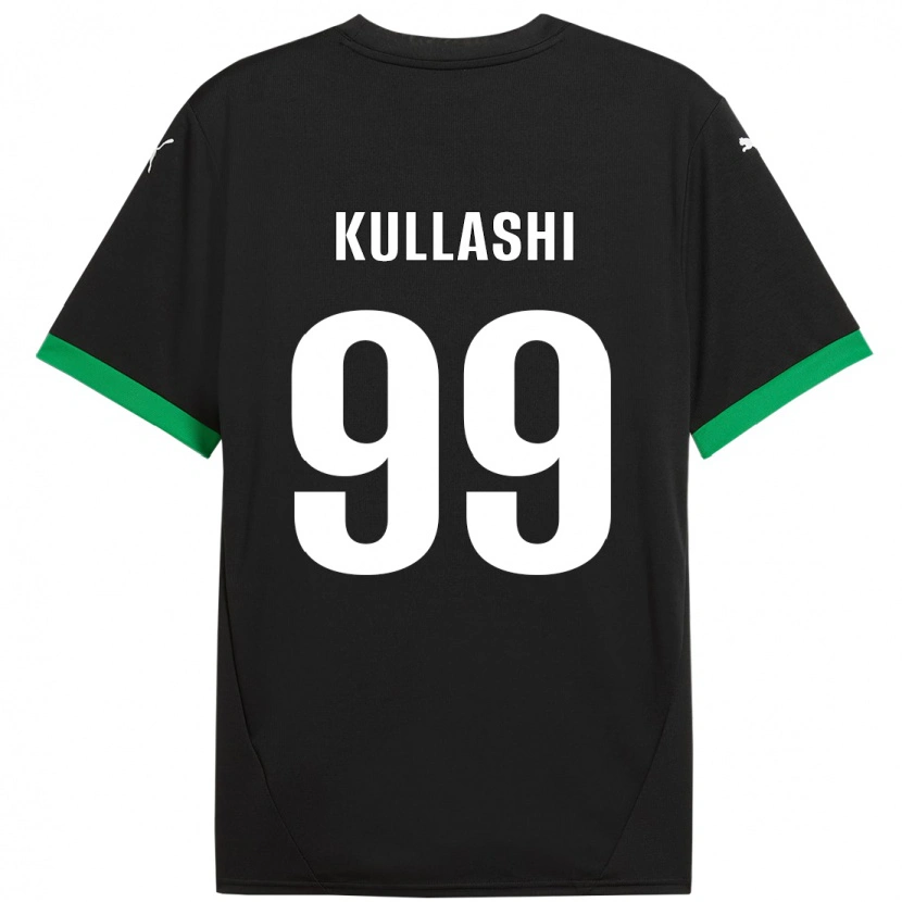 Danxen Kinderen Loreta Kullashi #99 Zwart Donkergroen Thuisshirt Thuistenue 2024/25 T-Shirt