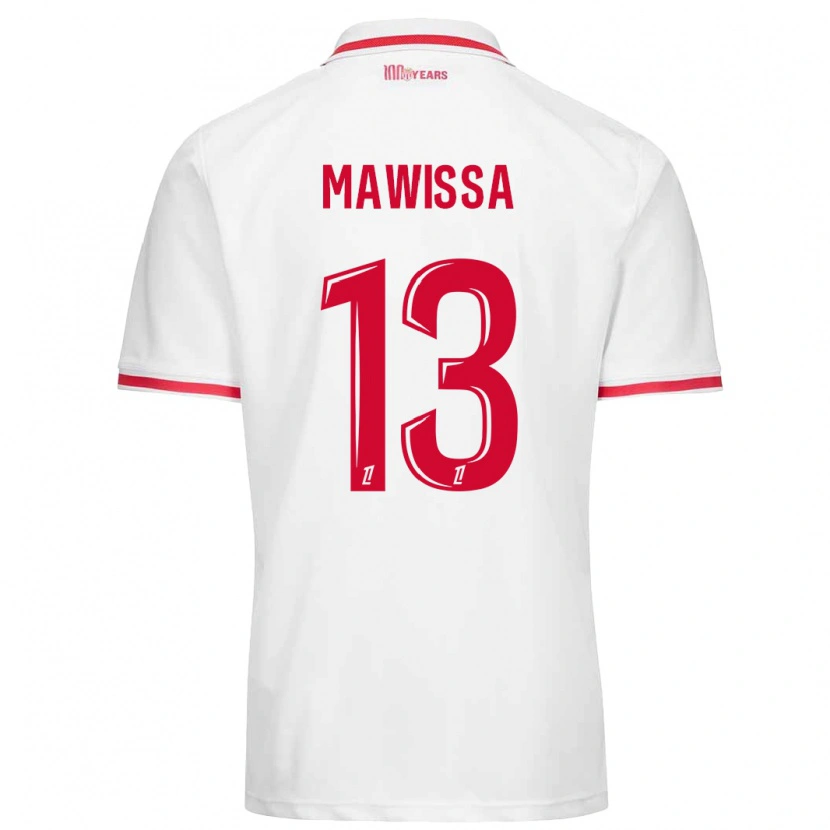 Danxen Kinderen Christian Mawissa #13 Wit Rood Thuisshirt Thuistenue 2024/25 T-Shirt