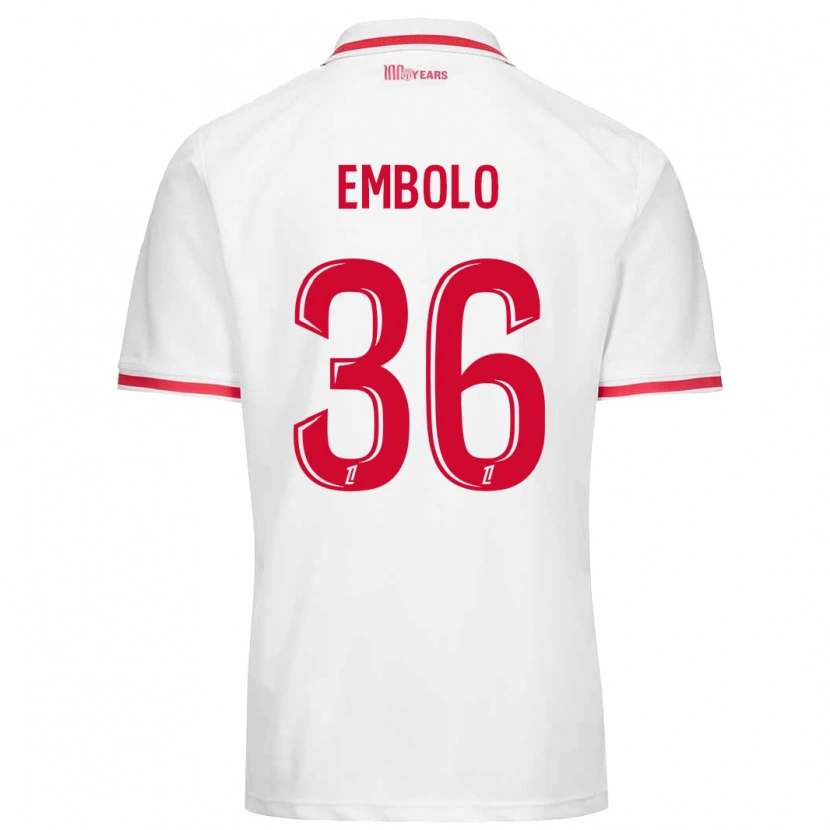 Danxen Kinderen Breel Embolo #36 Wit Rood Thuisshirt Thuistenue 2024/25 T-Shirt