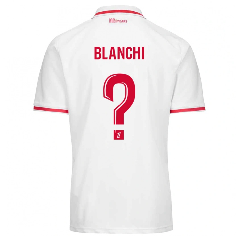 Danxen Kinderen Florian Blanchi #0 Wit Rood Thuisshirt Thuistenue 2024/25 T-Shirt