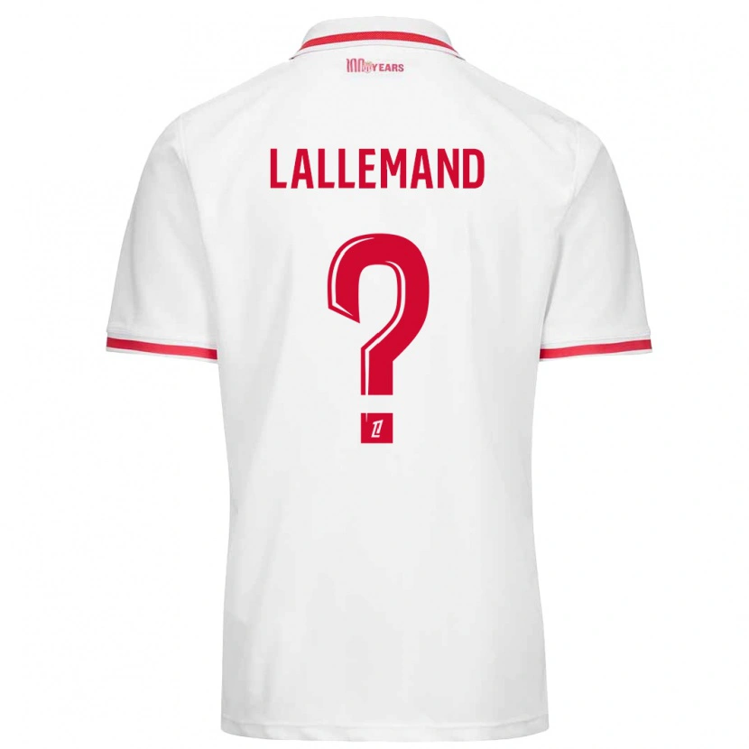 Danxen Kinderen Nassim Lallemand #0 Wit Rood Thuisshirt Thuistenue 2024/25 T-Shirt