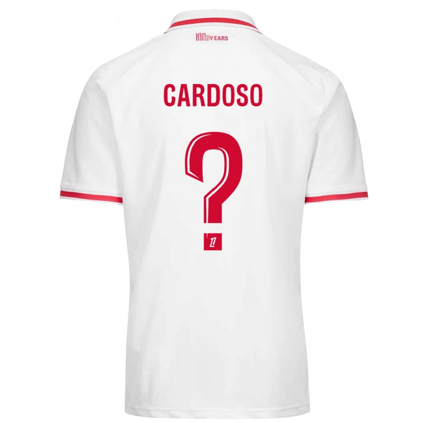 Danxen Kinderen Bruno Cardoso #0 Wit Rood Thuisshirt Thuistenue 2024/25 T-Shirt