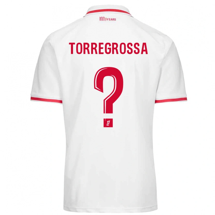 Danxen Kinderen Hugo Torregrossa #0 Wit Rood Thuisshirt Thuistenue 2024/25 T-Shirt