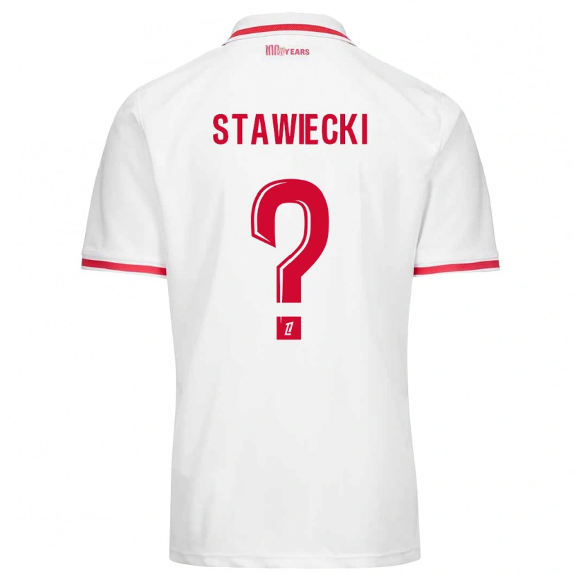 Danxen Kinderen Jules Stawiecki #0 Wit Rood Thuisshirt Thuistenue 2024/25 T-Shirt