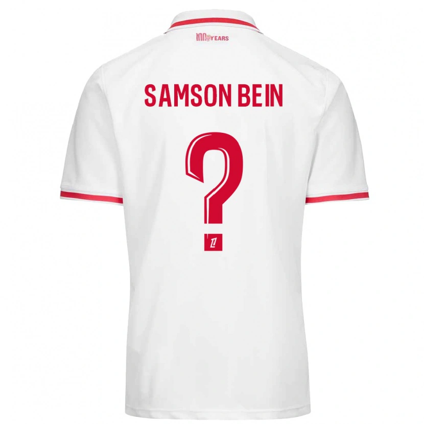 Danxen Kinderen Sirak Samson Bein #0 Wit Rood Thuisshirt Thuistenue 2024/25 T-Shirt