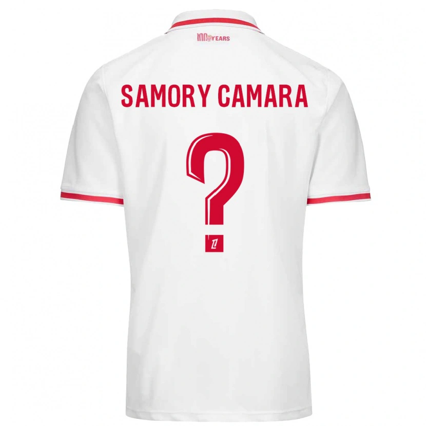 Danxen Kinderen Verges Samory Camara #0 Wit Rood Thuisshirt Thuistenue 2024/25 T-Shirt