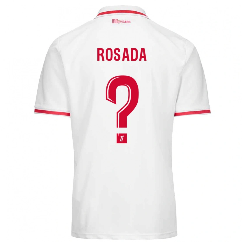 Danxen Kinderen Riley Rosada #0 Wit Rood Thuisshirt Thuistenue 2024/25 T-Shirt