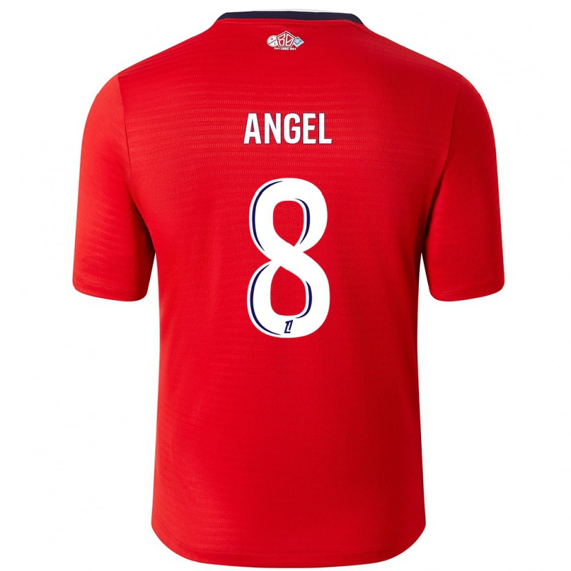 Danxen Kinderen Angel Gomes #8 Rood Wit Thuisshirt Thuistenue 2024/25 T-Shirt