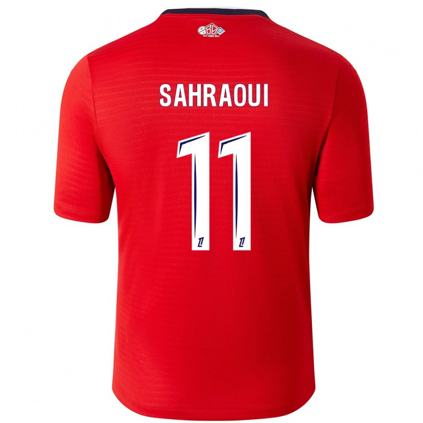 Danxen Kinderen Osame Sahraoui #11 Rood Wit Thuisshirt Thuistenue 2024/25 T-Shirt