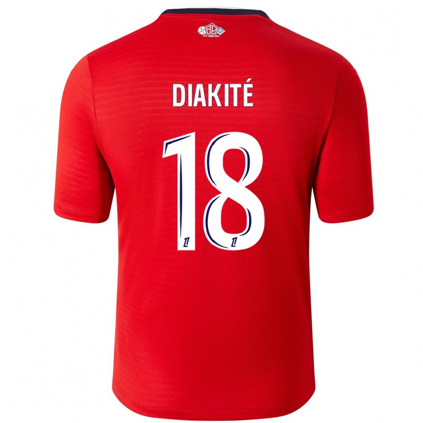 Danxen Kinderen Bafodé Diakité #18 Rood Wit Thuisshirt Thuistenue 2024/25 T-Shirt