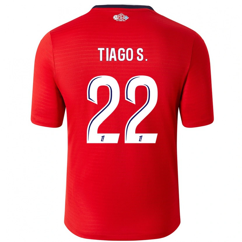 Danxen Kinderen Tiago Santos #22 Rood Wit Thuisshirt Thuistenue 2024/25 T-Shirt