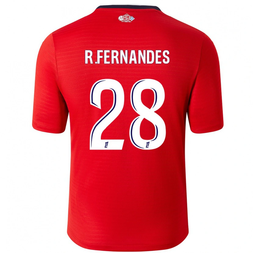 Danxen Kinderen Rafael Fernandes #28 Rood Wit Thuisshirt Thuistenue 2024/25 T-Shirt