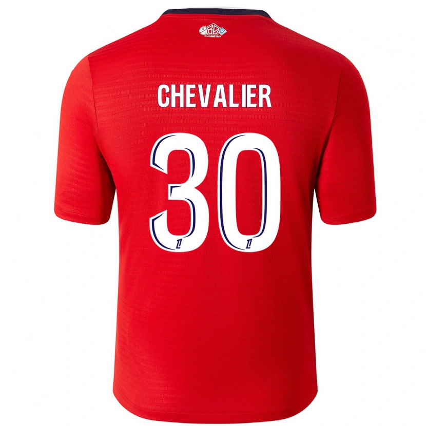 Danxen Kinderen Lucas Chevalier #30 Rood Wit Thuisshirt Thuistenue 2024/25 T-Shirt