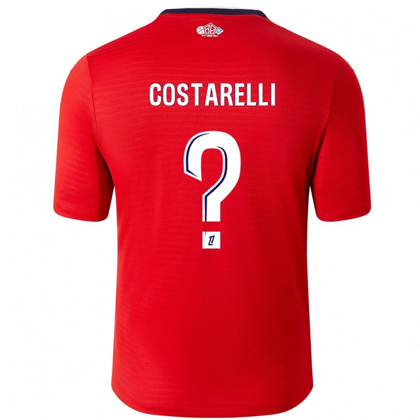 Danxen Kinderen Morgan Costarelli #0 Rood Wit Thuisshirt Thuistenue 2024/25 T-Shirt