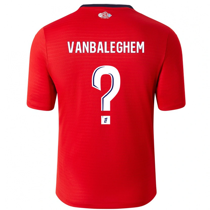 Danxen Kinderen Valentin Vanbaleghem #0 Rood Wit Thuisshirt Thuistenue 2024/25 T-Shirt