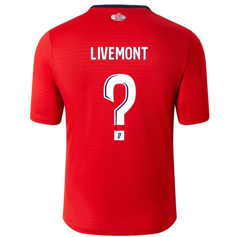 Danxen Kinderen Antoine Livemont #0 Rood Wit Thuisshirt Thuistenue 2024/25 T-Shirt