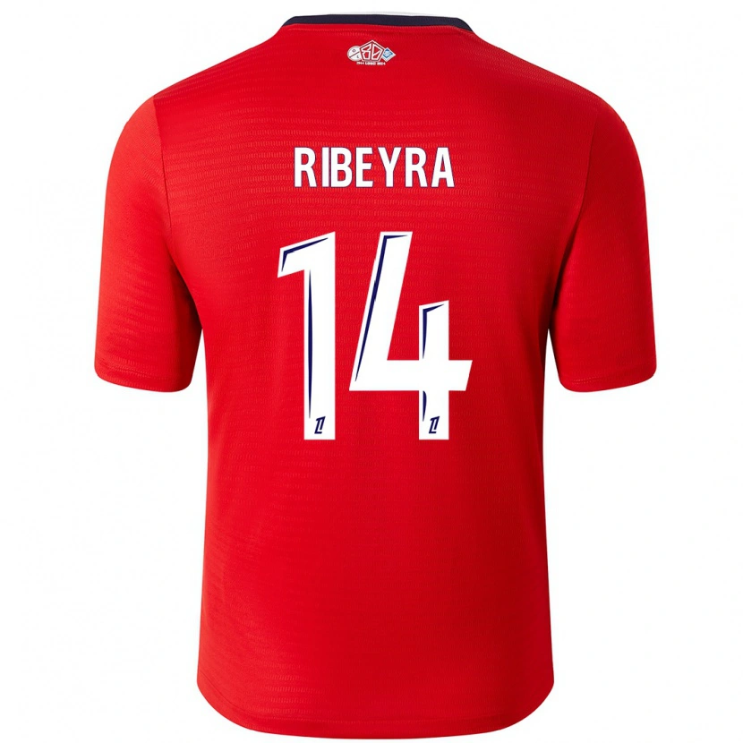 Danxen Kinderen Anaïs Ribeyra #14 Rood Wit Thuisshirt Thuistenue 2024/25 T-Shirt