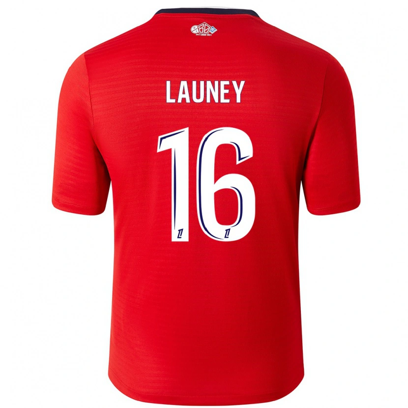 Danxen Kinderen Elisa Launey #16 Rood Wit Thuisshirt Thuistenue 2024/25 T-Shirt