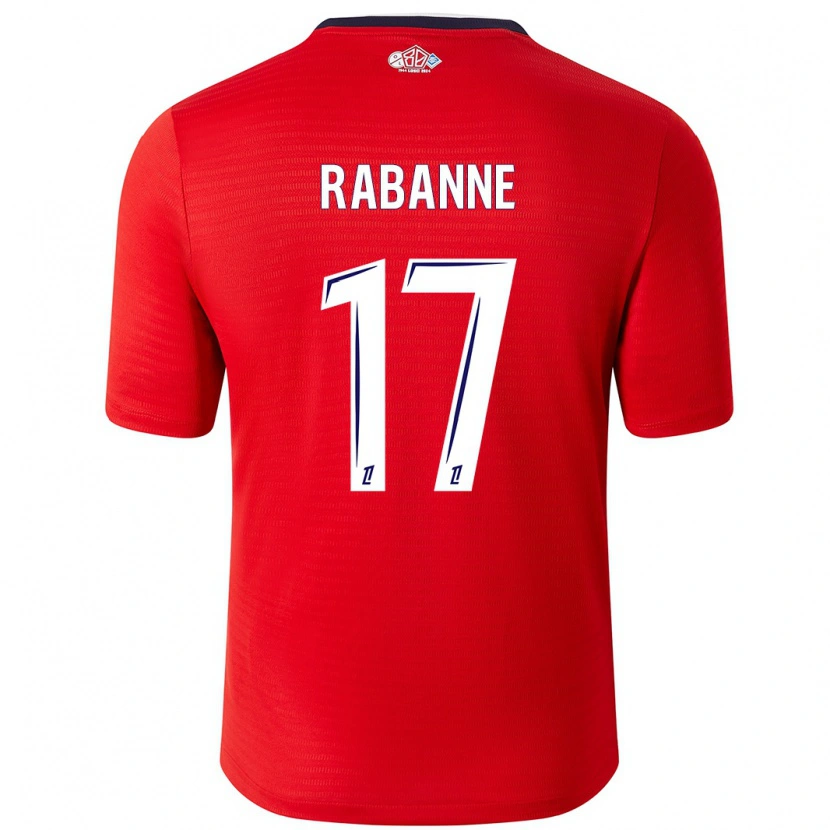 Danxen Kinderen Julie Rabanne #17 Rood Wit Thuisshirt Thuistenue 2024/25 T-Shirt