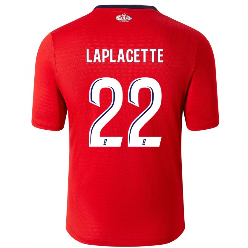 Danxen Kinderen Tess Laplacette #22 Rood Wit Thuisshirt Thuistenue 2024/25 T-Shirt