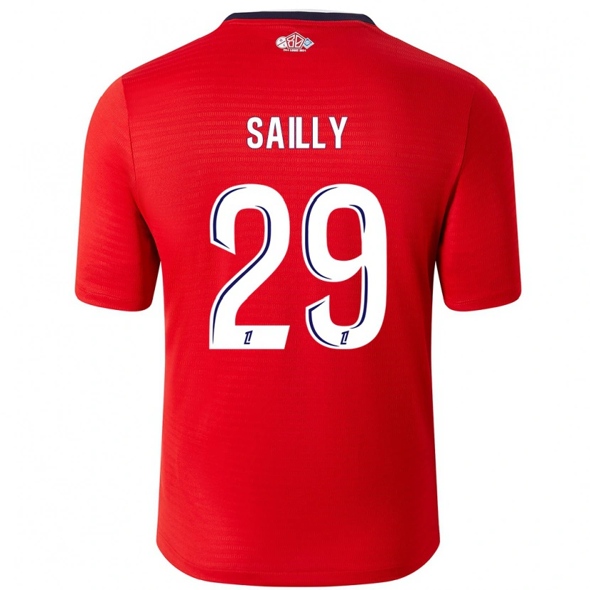 Danxen Kinderen Charlotte Sailly #29 Rood Wit Thuisshirt Thuistenue 2024/25 T-Shirt