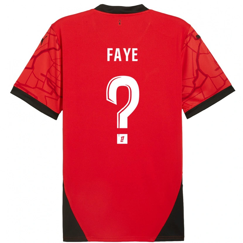 Danxen Kinderen Mikayil Faye #0 Rood Zwart Thuisshirt Thuistenue 2024/25 T-Shirt