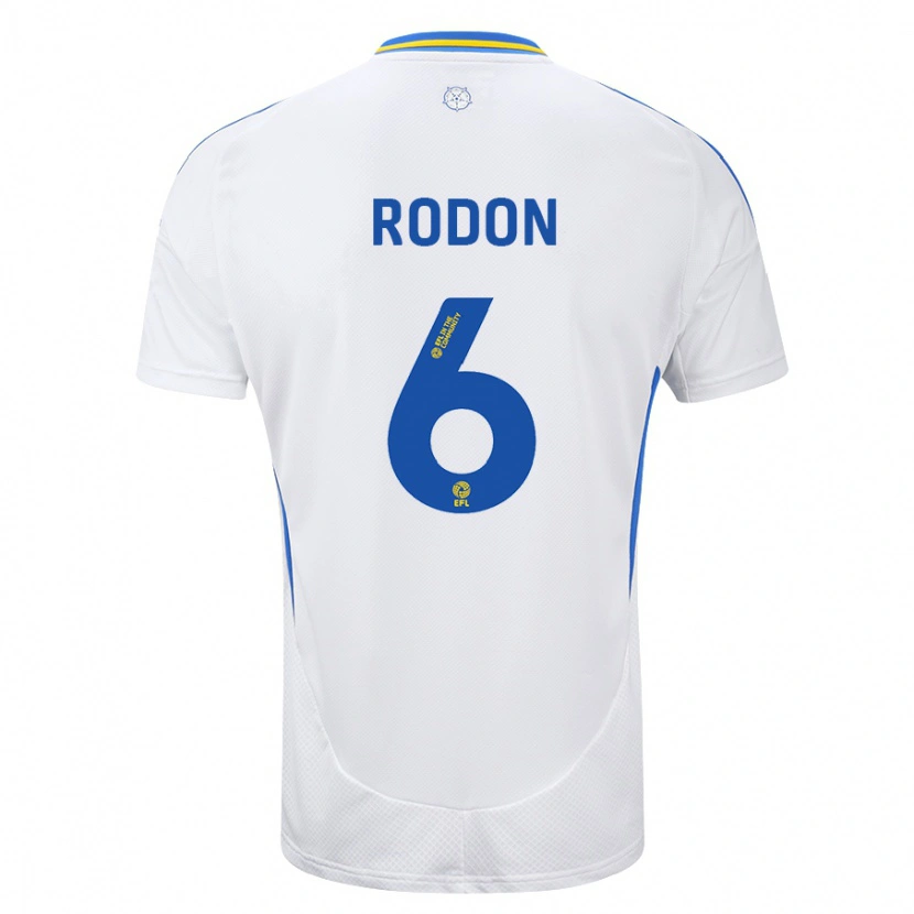 Danxen Kinderen Joe Rodon #6 Wit Blauw Thuisshirt Thuistenue 2024/25 T-Shirt