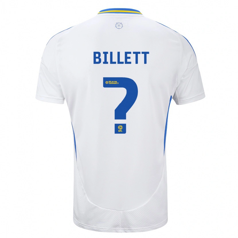 Danxen Kinderen Joe Billett #0 Wit Blauw Thuisshirt Thuistenue 2024/25 T-Shirt