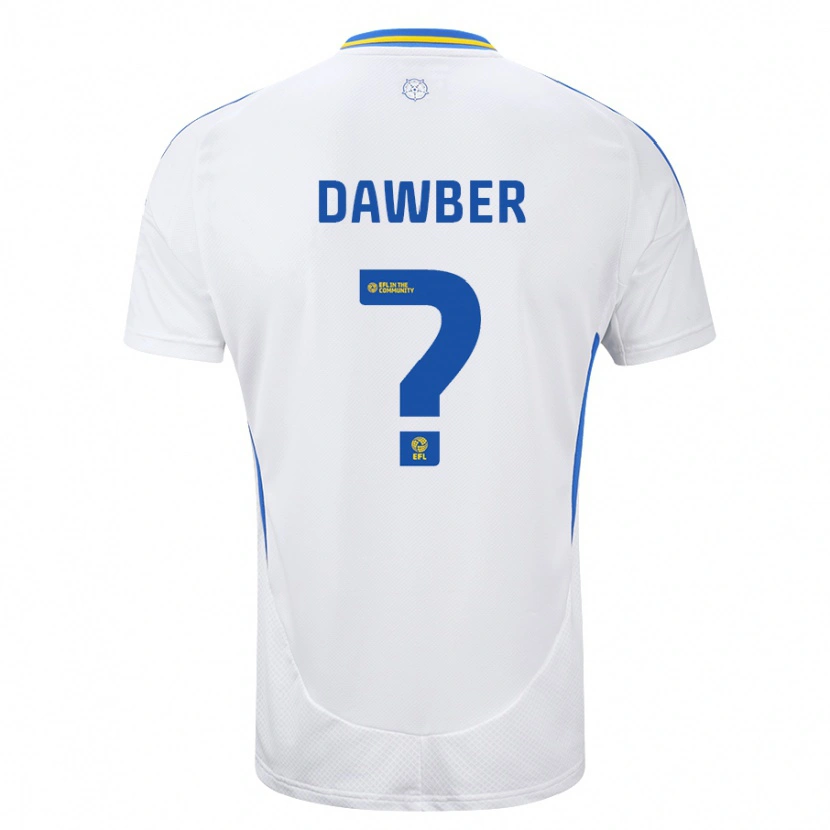 Danxen Kinderen Oscar Dawber #0 Wit Blauw Thuisshirt Thuistenue 2024/25 T-Shirt