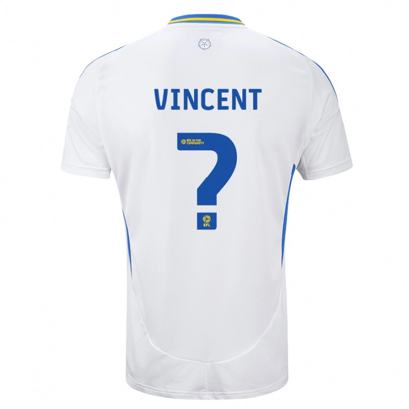 Danxen Kinderen Harvey Vincent #0 Wit Blauw Thuisshirt Thuistenue 2024/25 T-Shirt