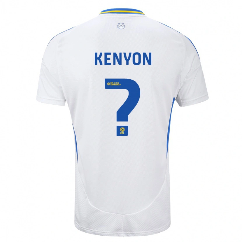 Danxen Kinderen George Kenyon #0 Wit Blauw Thuisshirt Thuistenue 2024/25 T-Shirt