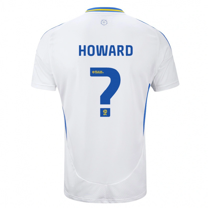 Danxen Kinderen Jacob Howard #0 Wit Blauw Thuisshirt Thuistenue 2024/25 T-Shirt