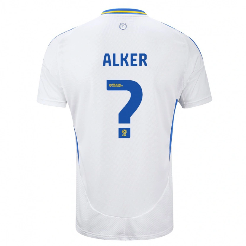 Danxen Kinderen Samuel Alker #0 Wit Blauw Thuisshirt Thuistenue 2024/25 T-Shirt