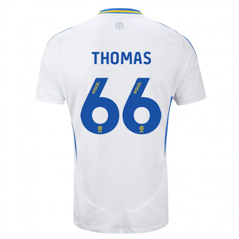 Danxen Kinderen Luca Thomas #66 Wit Blauw Thuisshirt Thuistenue 2024/25 T-Shirt