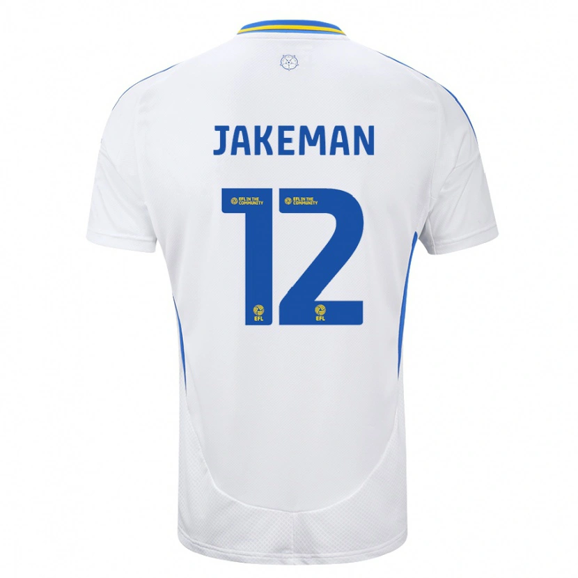 Danxen Kinderen Harriet Jakeman #12 Wit Blauw Thuisshirt Thuistenue 2024/25 T-Shirt