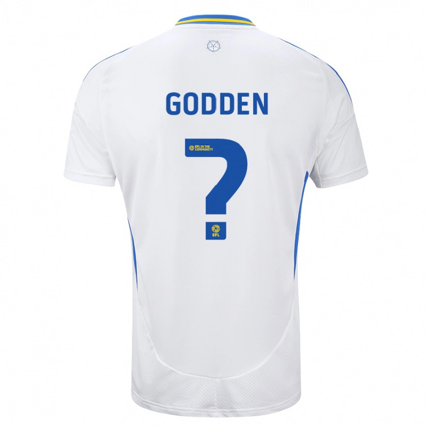 Danxen Kinderen Scott Godden #0 Wit Blauw Thuisshirt Thuistenue 2024/25 T-Shirt