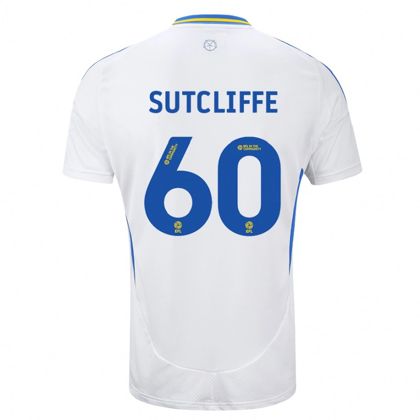 Danxen Kinderen Harvey Sutcliffe #60 Wit Blauw Thuisshirt Thuistenue 2024/25 T-Shirt