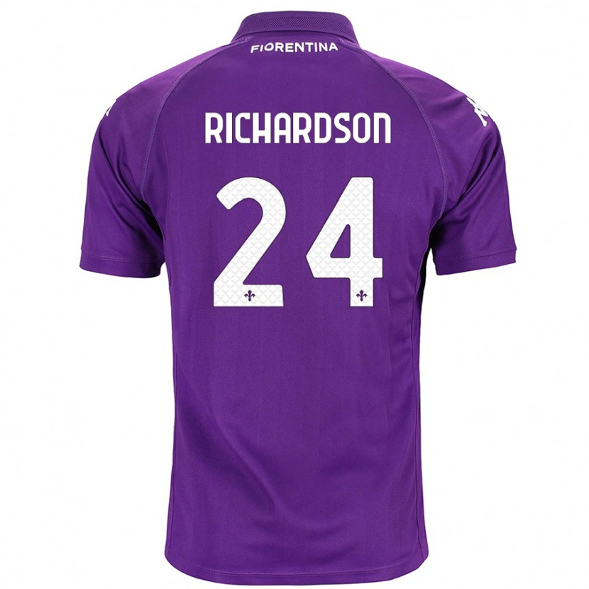 Danxen Kinderen Amir Richardson #24 Paars Thuisshirt Thuistenue 2024/25 T-Shirt