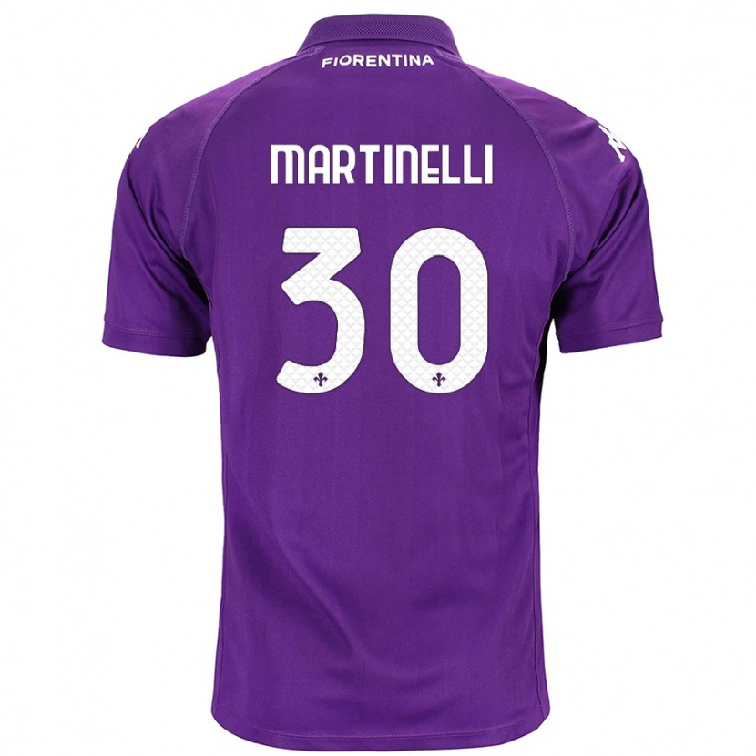 Danxen Kinderen Tommaso Martinelli #30 Paars Thuisshirt Thuistenue 2024/25 T-Shirt