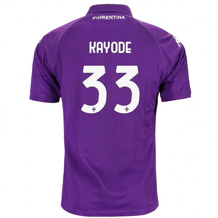 Danxen Kinderen Michael Kayode #33 Paars Thuisshirt Thuistenue 2024/25 T-Shirt