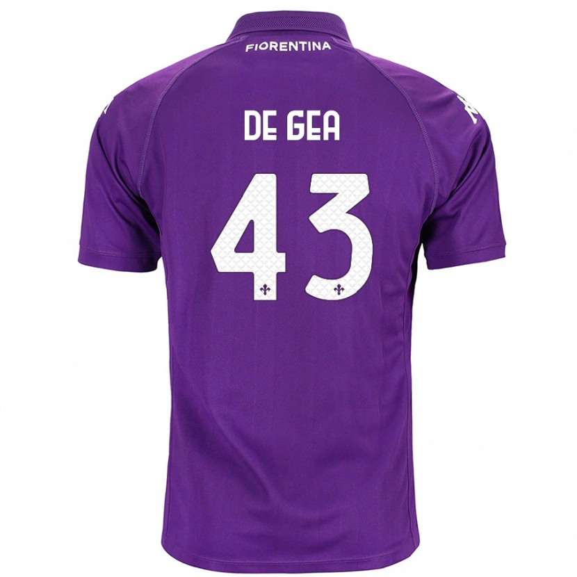 Danxen Kinderen David De Gea #43 Paars Thuisshirt Thuistenue 2024/25 T-Shirt