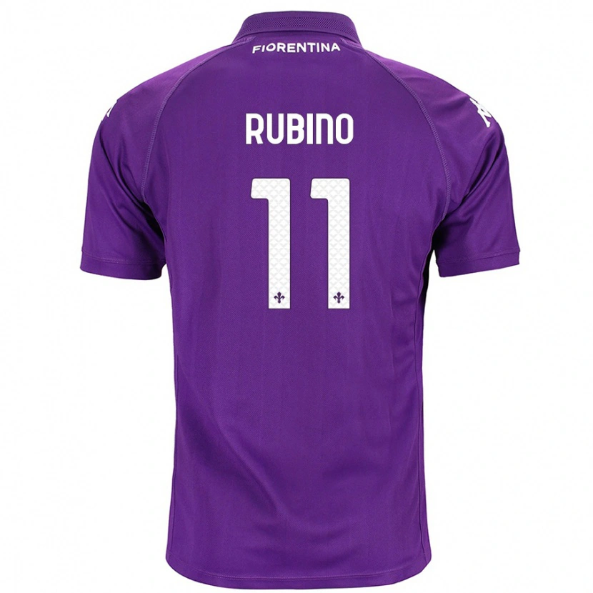 Danxen Kinderen Tommaso Rubino #11 Paars Thuisshirt Thuistenue 2024/25 T-Shirt