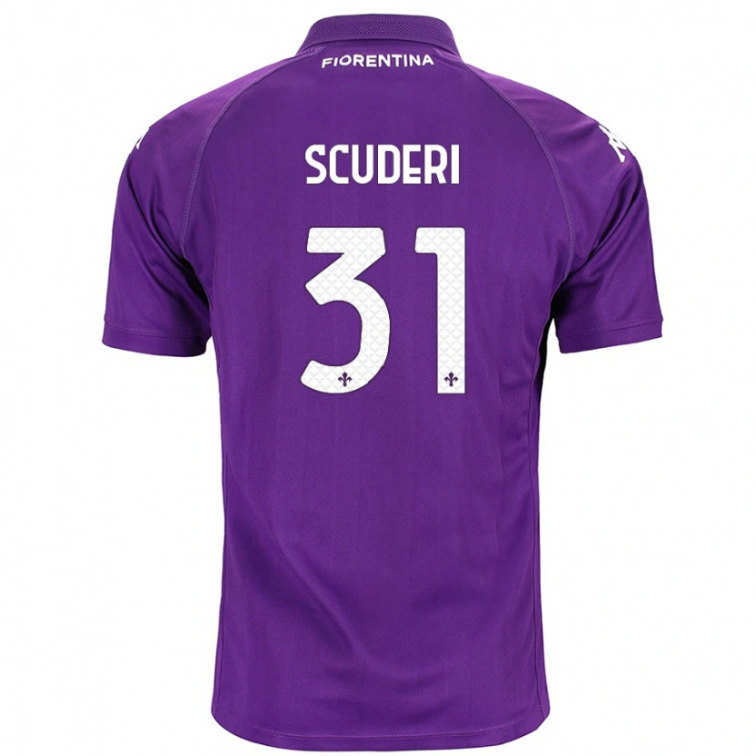 Danxen Kinderen Giulio Scuderi #31 Paars Thuisshirt Thuistenue 2024/25 T-Shirt