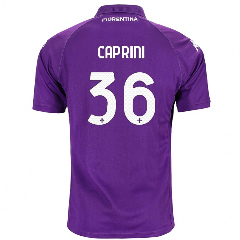 Danxen Kinderen Maat Daniel Caprini #36 Paars Thuisshirt Thuistenue 2024/25 T-Shirt