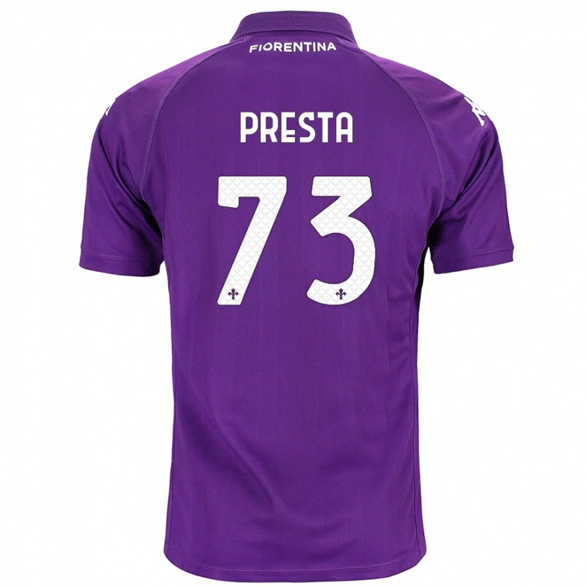 Danxen Kinderen Francesco Presta #73 Paars Thuisshirt Thuistenue 2024/25 T-Shirt