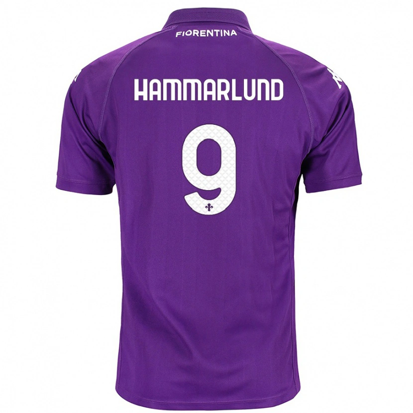 Danxen Kinderen Pauline Hammarlund #9 Paars Thuisshirt Thuistenue 2024/25 T-Shirt