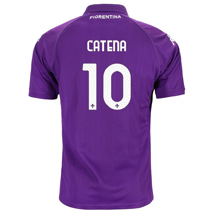 Danxen Kinderen Michaela Catena #10 Paars Thuisshirt Thuistenue 2024/25 T-Shirt