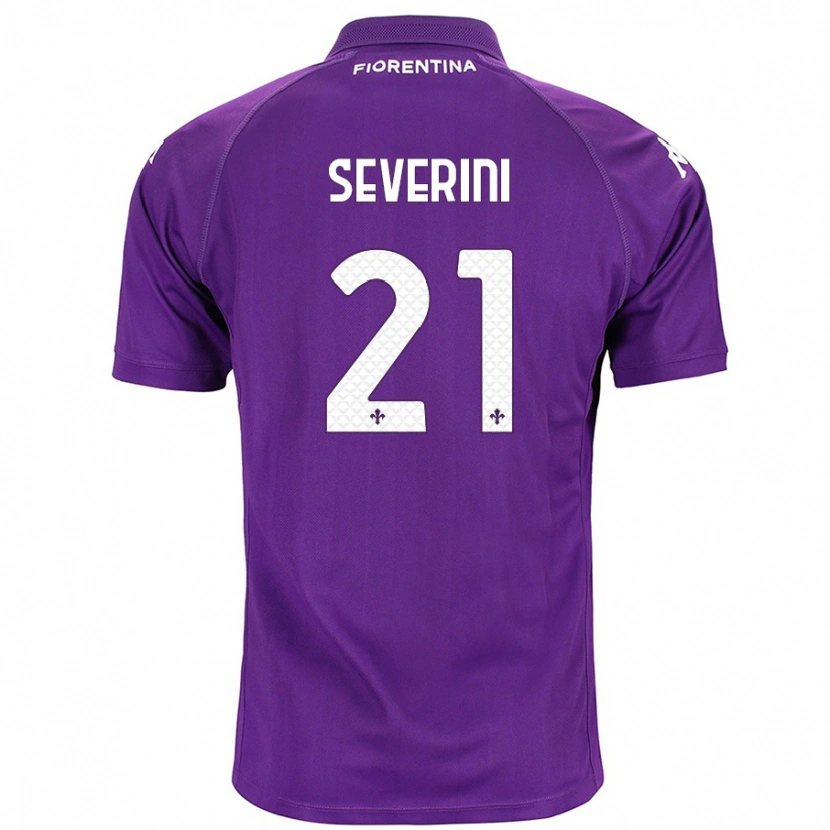 Danxen Kinderen Emma Severini #21 Paars Thuisshirt Thuistenue 2024/25 T-Shirt