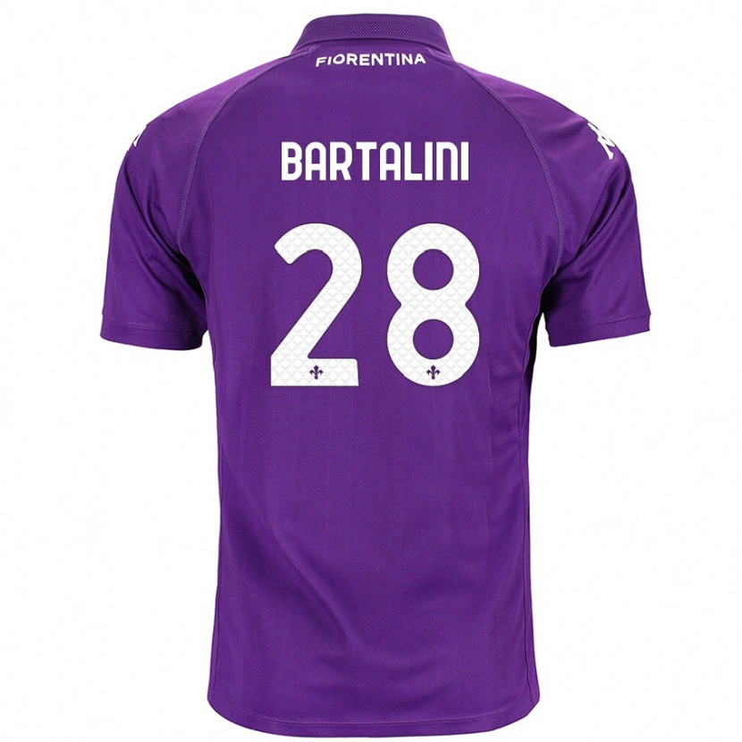 Danxen Kinderen Viola Bartalini #28 Paars Thuisshirt Thuistenue 2024/25 T-Shirt