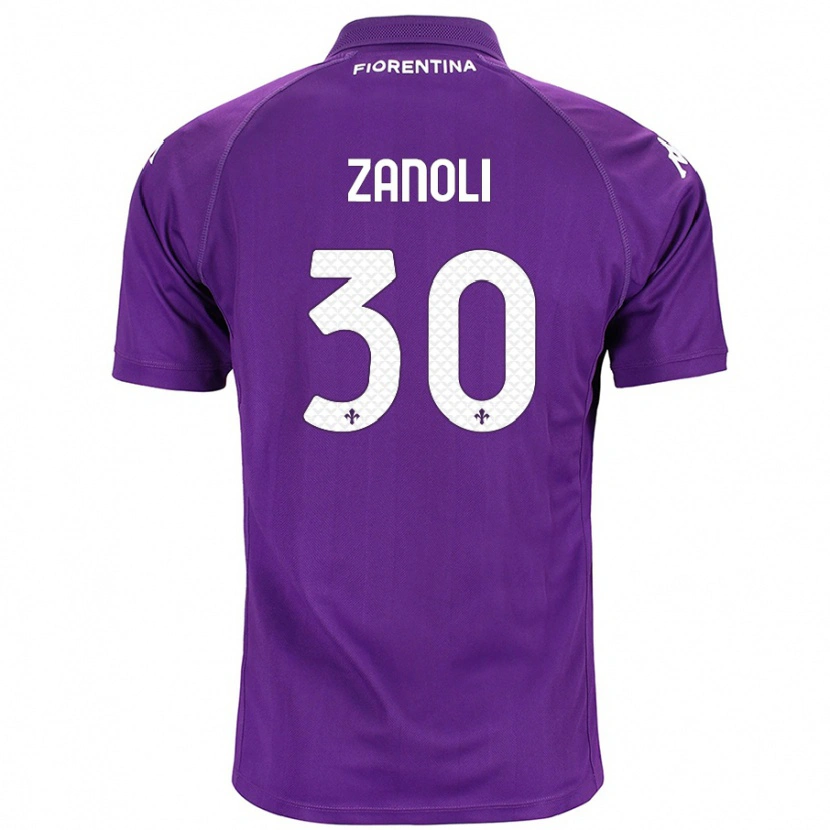 Danxen Kinderen Martina Zanoli #30 Paars Thuisshirt Thuistenue 2024/25 T-Shirt